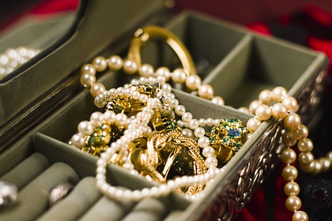 box of jewelry